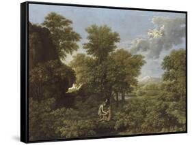 Le Printemps ou le Paradis terrestre-Nicolas Poussin-Framed Stretched Canvas