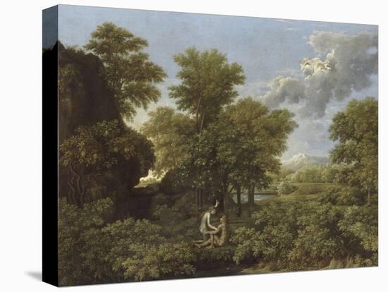 Le Printemps ou le Paradis terrestre-Nicolas Poussin-Stretched Canvas