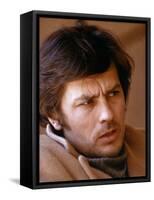 Le professeur by VALERIO ZURLINI and ENRICO MEDIOL with Alain Delon, 1972 (photo)-null-Framed Stretched Canvas