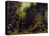 Le Puits-Noir, Doubs-Gustave Courbet-Stretched Canvas