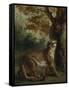 Le Puma, dit aussi Lionne guettant une proie-Eugene Delacroix-Framed Stretched Canvas