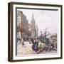 Le Quai Aux Fleurs and Hotel-Eugene Galien-Laloue-Framed Giclee Print