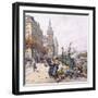 Le Quai Aux Fleurs and Hotel-Eugene Galien-Laloue-Framed Giclee Print