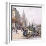 Le Quai Aux Fleurs and Hotel-Eugene Galien-Laloue-Framed Giclee Print