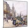 Le Quai Aux Fleurs and Hotel-Eugene Galien-Laloue-Mounted Giclee Print