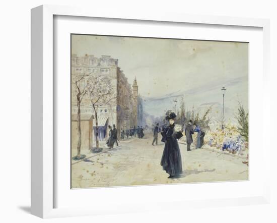 Le Quai aux fleurs-null-Framed Giclee Print