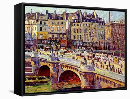 Le Quai Conti, Paris, 1896-Maximilien Luce-Framed Stretched Canvas