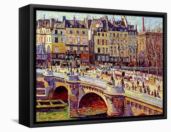 Le Quai Conti, Paris, 1896-Maximilien Luce-Framed Stretched Canvas