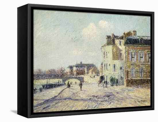 Le Quai De L'Oise a Pointoise, 1908-Gustave Loiseau-Framed Stretched Canvas