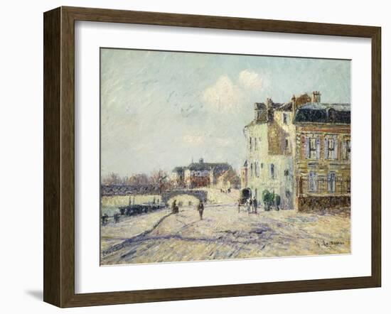 Le Quai De L'Oise a Pointoise, 1908-Gustave Loiseau-Framed Giclee Print