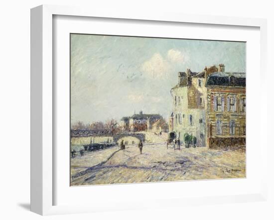 Le Quai De L'Oise a Pointoise, 1908-Gustave Loiseau-Framed Giclee Print