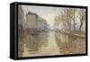 Le Quai de Montebello (inondation de 1910)-Germain Bonneton-Framed Stretched Canvas