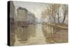 Le Quai de Montebello (inondation de 1910)-Germain Bonneton-Stretched Canvas