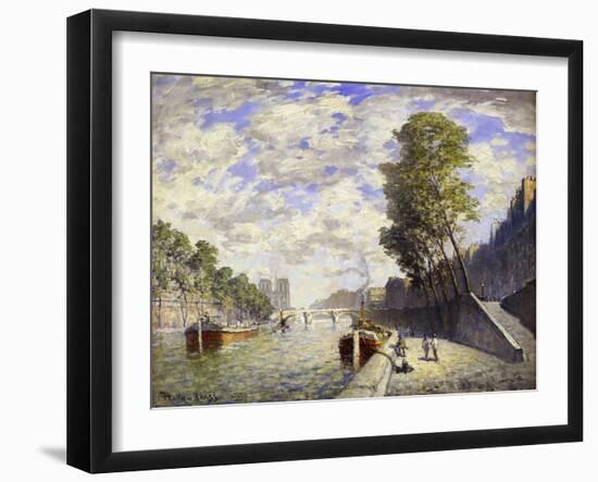 Le Quai Des Grands-Augustine, Paris-Frank Myers Boggs-Framed Giclee Print