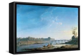 Le quai des Tuileries, le pont Royal, la Grenouillère-Alexandre Jean Noël-Framed Stretched Canvas