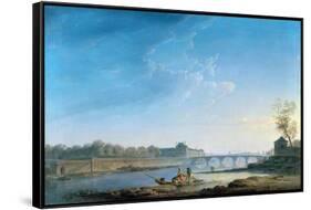 Le quai des Tuileries, le pont Royal, la Grenouillère-Alexandre Jean Noël-Framed Stretched Canvas