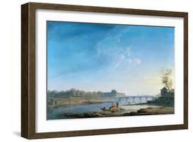 Le quai des Tuileries, le pont Royal, la Grenouillère-Alexandre Jean Noël-Framed Premium Giclee Print
