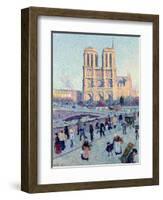 Le Quai St. Michel and Notre Dame, 1901-Maximilien Luce-Framed Giclee Print