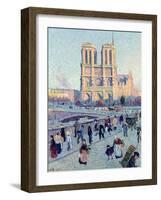 Le Quai St. Michel and Notre Dame, 1901-Maximilien Luce-Framed Giclee Print