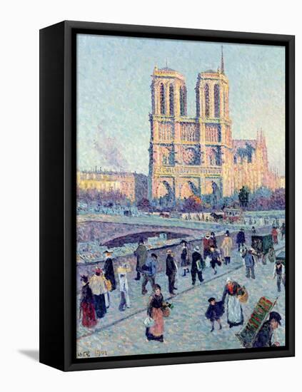 Le Quai St. Michel and Notre Dame, 1901-Maximilien Luce-Framed Stretched Canvas