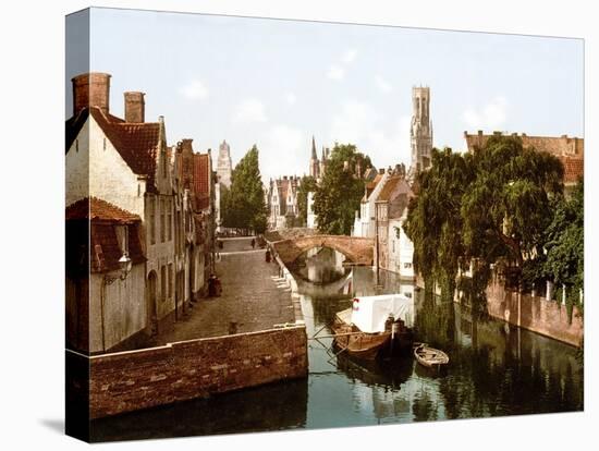 Le Quai Vert, Bruges-null-Stretched Canvas