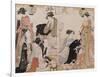 Le quartier de Nakasu-Torii Kiyonaga-Framed Giclee Print