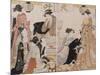 Le quartier de Nakasu-Torii Kiyonaga-Mounted Giclee Print