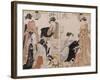 Le quartier de Nakasu-Torii Kiyonaga-Framed Giclee Print