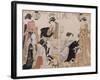 Le quartier de Nakasu-Torii Kiyonaga-Framed Giclee Print