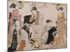 Le quartier de Nakasu-Torii Kiyonaga-Mounted Giclee Print