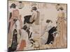 Le quartier de Nakasu-Torii Kiyonaga-Mounted Giclee Print