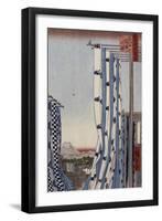 Le quartier des teinturiers à Kanda-Ando Hiroshige-Framed Giclee Print