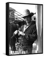 Le Rabbin au Far West THE FRISCO KID by Robert Aldrich with Harrison Ford, 1979 (b/w photo)-null-Framed Stretched Canvas