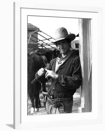 Le Rabbin au Far West THE FRISCO KID by Robert Aldrich with Harrison Ford, 1979 (b/w photo)-null-Framed Photo