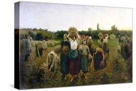 Le rappel des glaneuses-Jules Breton-Stretched Canvas