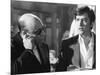 Le realisateur Jean-Pierre Melville and Alain Delon sur le tournage du film Un Flic, 1972 (b/w phot-null-Mounted Photo