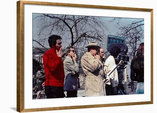 Le realisateur Jean Pierre Melville sur le tournage du film L' armee des Ombres en, 1969 (d'apres J-null-Framed Photo