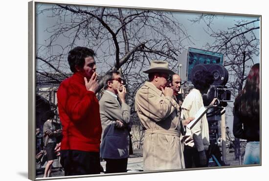 Le realisateur Jean Pierre Melville sur le tournage du film L' armee des Ombres en, 1969 (d'apres J-null-Framed Photo