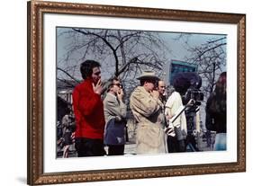 Le realisateur Jean Pierre Melville sur le tournage du film L' armee des Ombres en, 1969 (d'apres J-null-Framed Photo