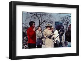 Le realisateur Jean Pierre Melville sur le tournage du film L' armee des Ombres en, 1969 (d'apres J-null-Framed Photo