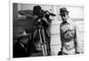 Le realisateur Jean-Pierrre Melville and Yves Montand sur le tournage du film Le Cercle Rouge, 1970-null-Framed Photo