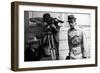 Le realisateur Jean-Pierrre Melville and Yves Montand sur le tournage du film Le Cercle Rouge, 1970-null-Framed Photo