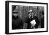 Le realisateur Jean-Pierrre Melville sur le tournage du film Le Cercle Rouge, 1970 (b/w photo)-null-Framed Photo