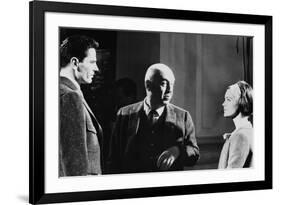 Le realisateur Otto Preminger,Tom Tryron and Romy Schneider sur le tournage du film Le Cardinal THE-null-Framed Photo