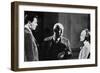 Le realisateur Otto Preminger,Tom Tryron and Romy Schneider sur le tournage du film Le Cardinal THE-null-Framed Photo