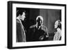 Le realisateur Otto Preminger,Tom Tryron and Romy Schneider sur le tournage du film Le Cardinal THE-null-Framed Photo