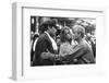 Le realisateur Rene Clement, Alain Delon and Jane Fonda sur le tournage du film Les Felins en, 1963-null-Framed Photo