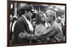 Le realisateur Rene Clement, Alain Delon and Jane Fonda sur le tournage du film Les Felins en, 1963-null-Framed Photo