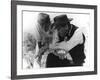 Le realisateur Sam Peckinpah and William Holden sur le tournage du film La Horde Sauvage THE WILD B-null-Framed Photo