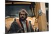 Le realisateur Stanley Kubrick sur le tournage du film Shining, 1980 (d'apres StephenKing) (photo)-null-Mounted Photo
